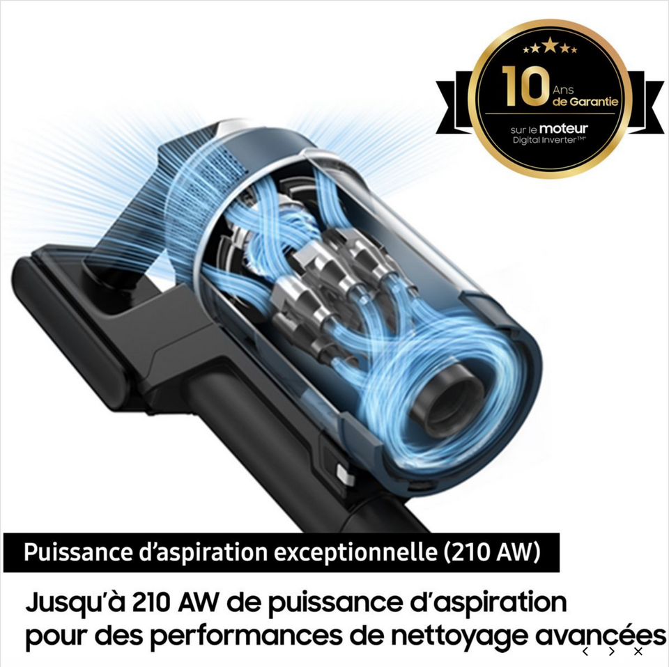 Aspirateur balai SAMSUNG Jet 95 Pet 2 Batteries VS20C95D2TK