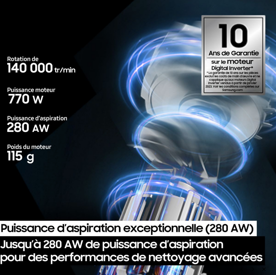 Aspirateur balai SAMSUNG Bespoke AI Jet Lite Complete VS80F28EFP
