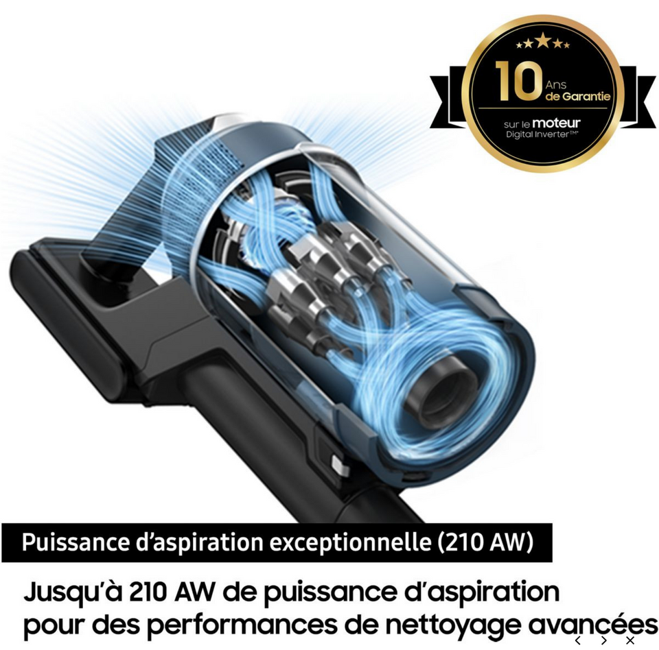 Aspirateur balai SAMSUNG Bespoke Jet Plus Complete 2 Batteries VS20B95B43N