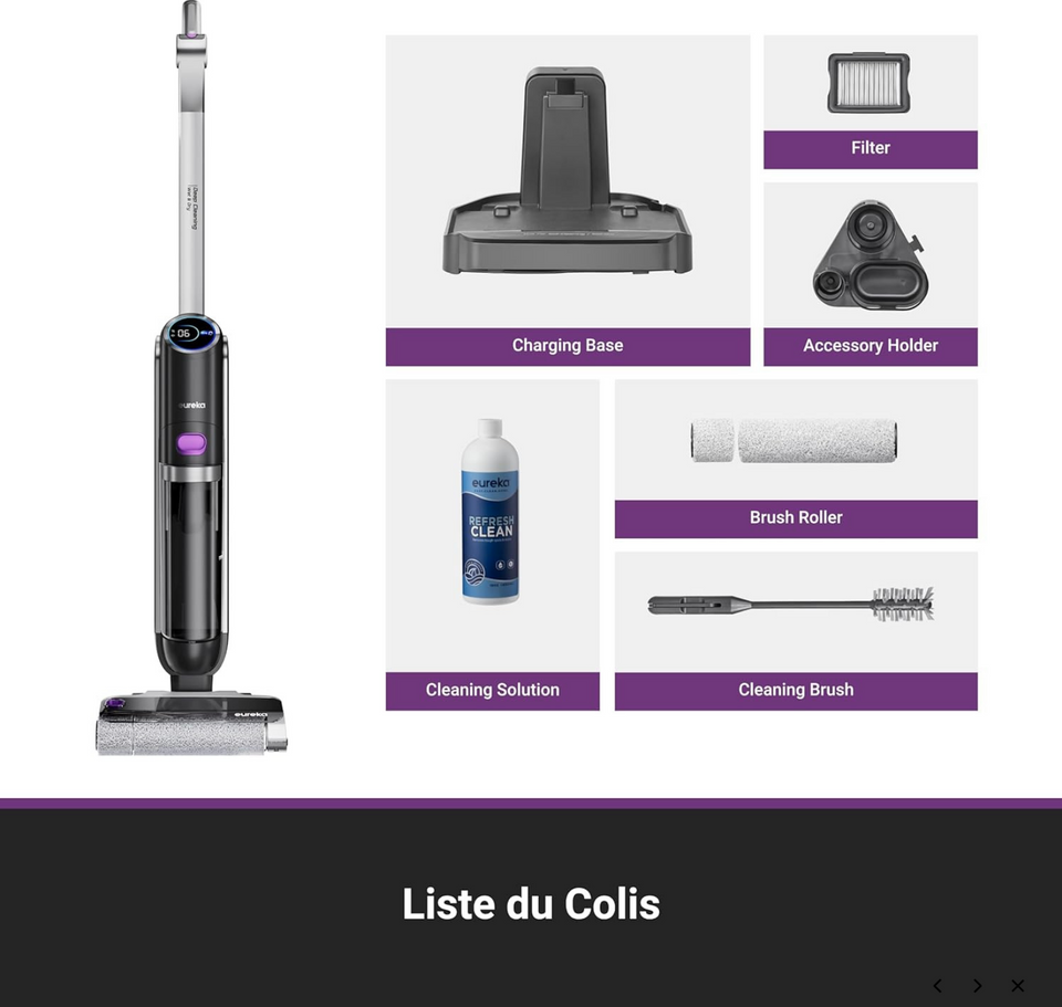 Aspirateur Laveur Sans Fil Eureka RapidWash NEW630