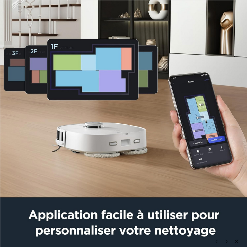 Eureka J12 Ultra Robot Aspirateur Laveur